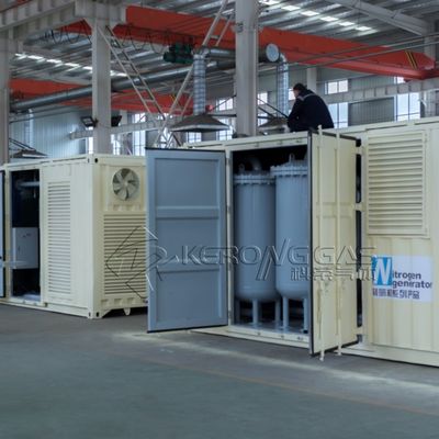 220V 50Hz Yüksek Verimlilikli ISO Konteynerli Azot Gazı Santrali